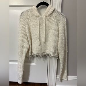Cropped Hooded Sweater Size M